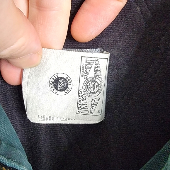 Carhartt C08HTG Vintage Union USA Santa Fe Ranch Corduroy Collar Green Coat L - Picture 15 of 16